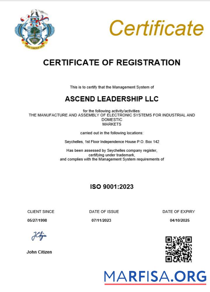 Realistic Seychelles business registration certificate Word and PDF template